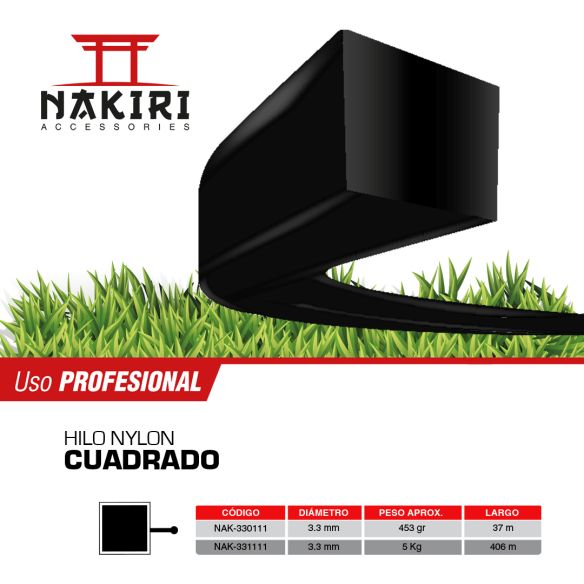 Nylon Cuadrado Negro NAKIRI Blister